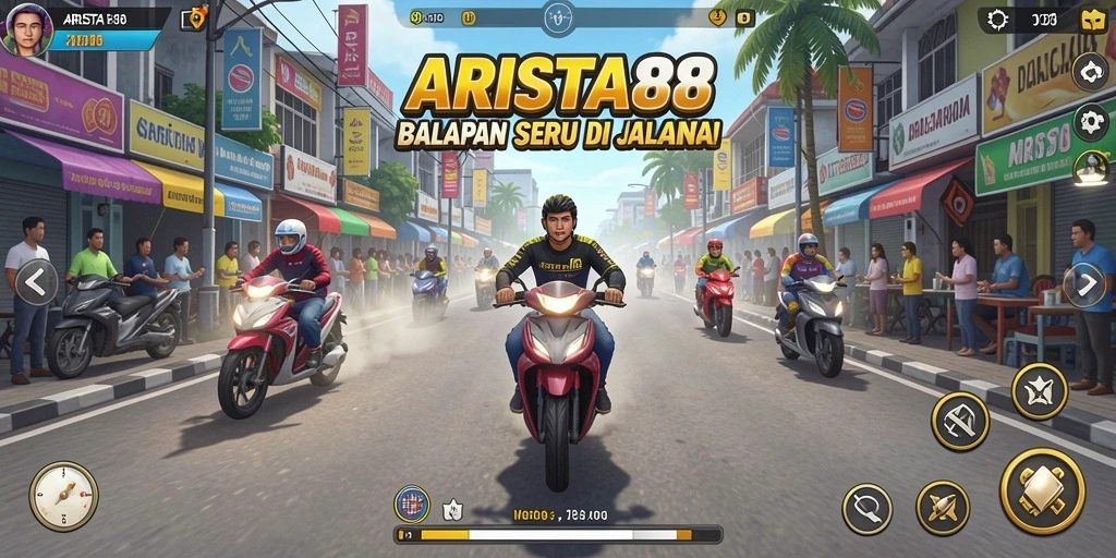 Gameplay ARISTA88 dengan balapan yang menegangkan dan grafik impresif.