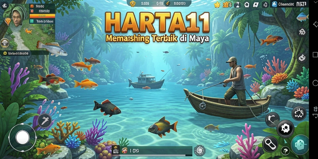 Tampilan seru saat bermain HARTA11 dengan pengalaman memancing yang realistis.