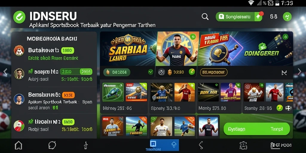 Tampilan menarik dari gameplay IDNSERU saat melakukan taruhan olahraga.