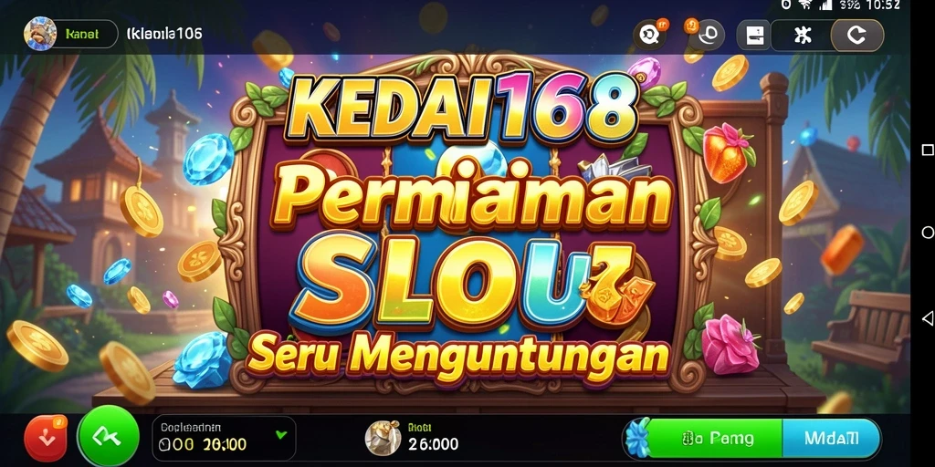 Tampilan gameplay seru KEDAI168 dengan berbagai slot.
