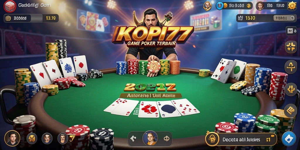Screenshot utama KOPI77 menampilkan gameplay Poker yang mengasyikkan.