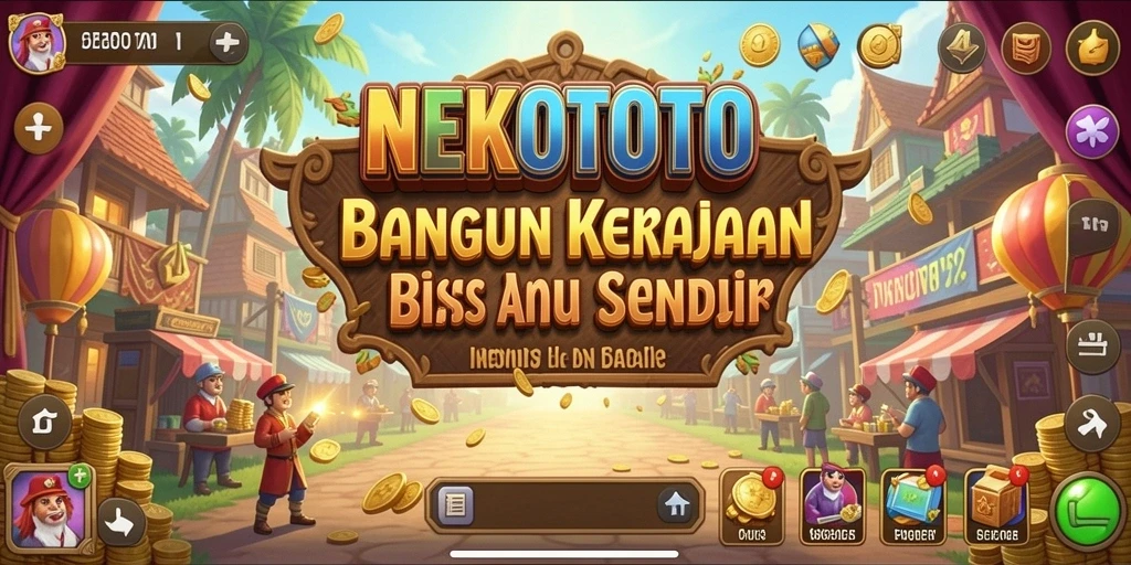 Tampilan gameplay seru di <strong>NEKOTOTO</strong>, tunjukkan aktivitas mengelola bisnis.