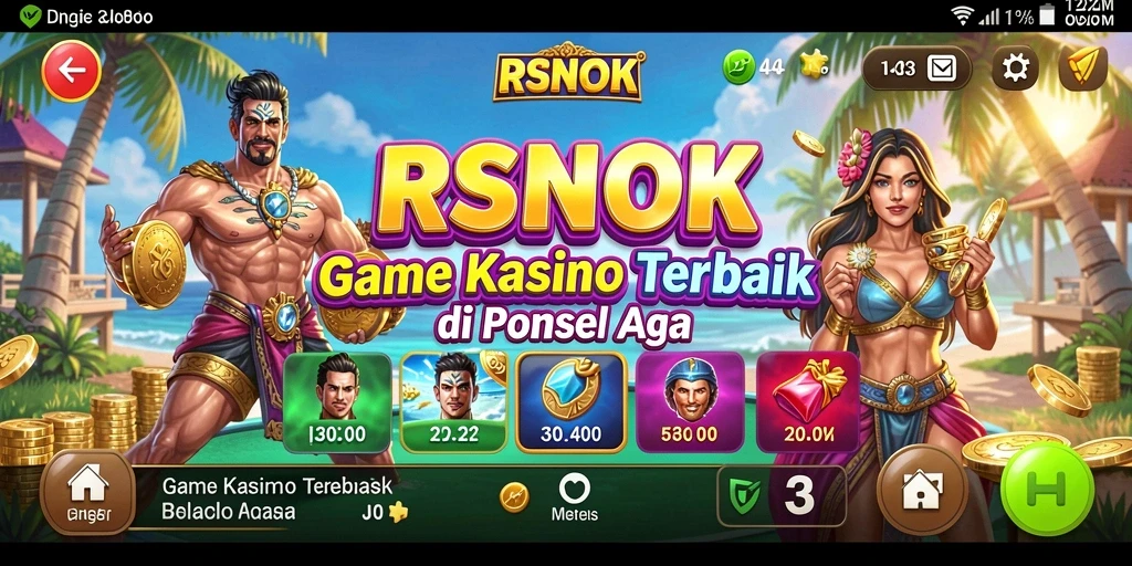 Screenshot gameplay RSNOK menunjukkan pengalaman kasino yang mendebarkan.