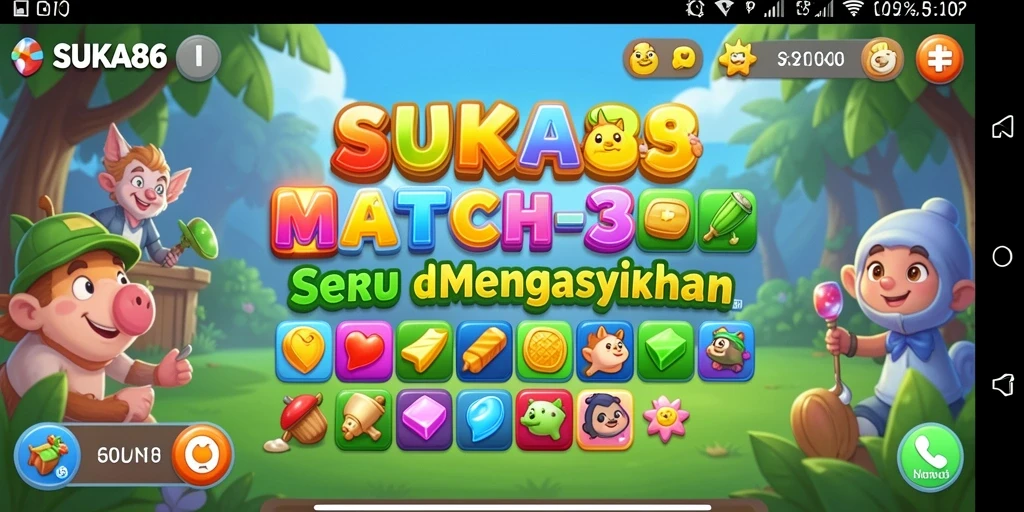 Tampilan gameplay menarik dari SUKA86 saat mencocokkan elemen.