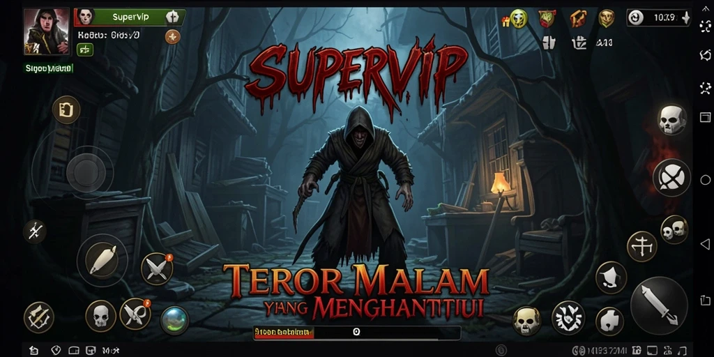 Tampilan mencekam dari gameplay SUPERVIP yang menegangkan.