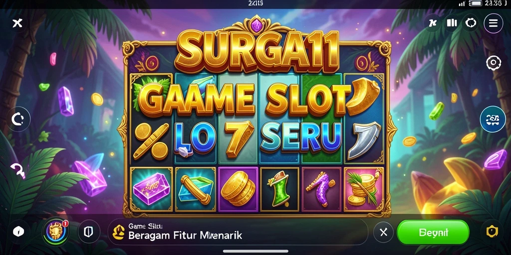 Tampilan gameplay Slot SURGA11 yang menggembirakan dan penuh warna.