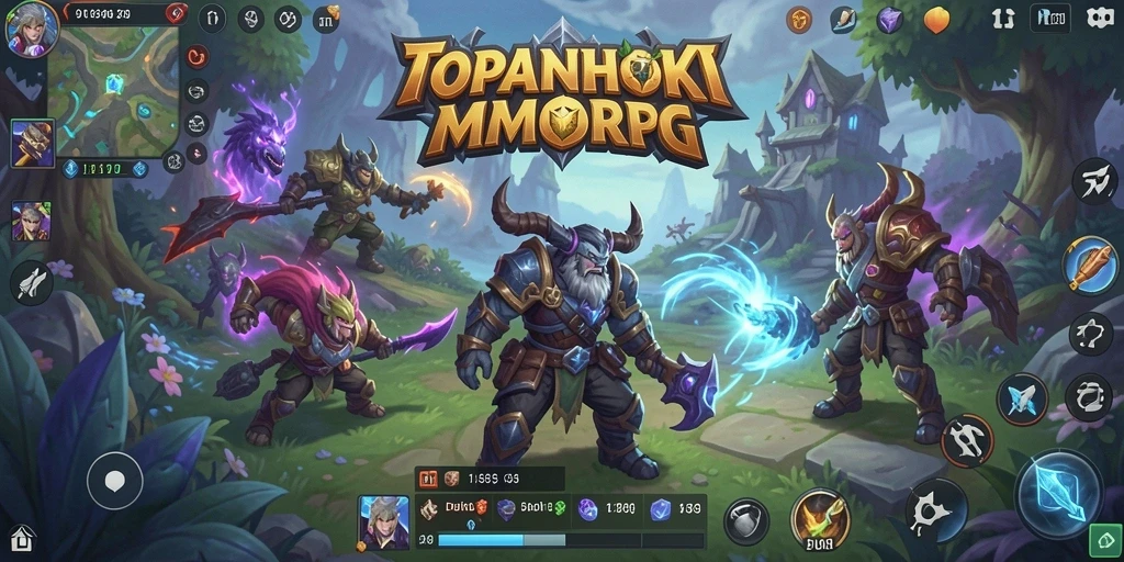 Screenshot TOPANHOKI yang menampilkan aksi seru dalam permainan MMORPG.
