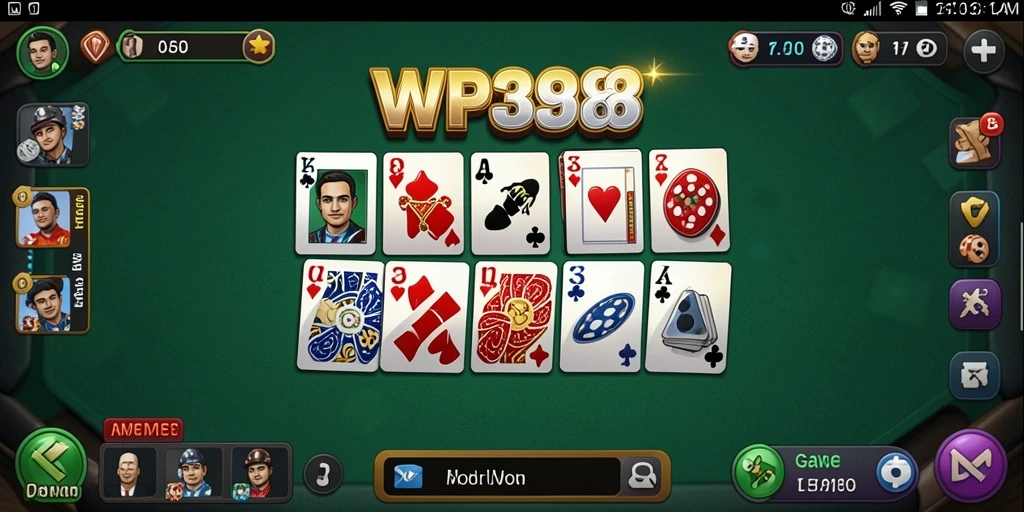 Screenshot permainan WP888 menampilkan suasana kompetisi yang seru dalam bermain Domino.