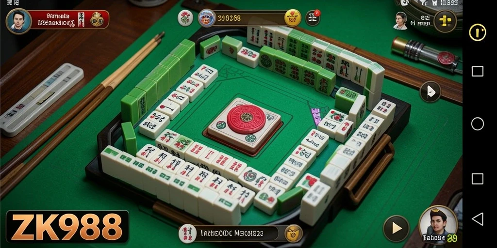 Tampilan gameplay seru dalam permainan Mahjong ZK988.
